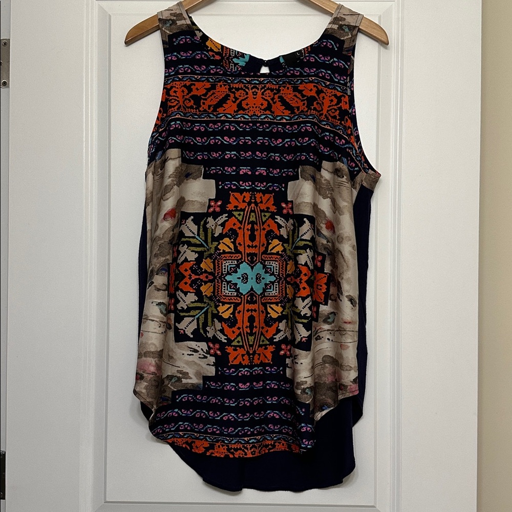 Anthropologie Tank Top with Aztec Desgin